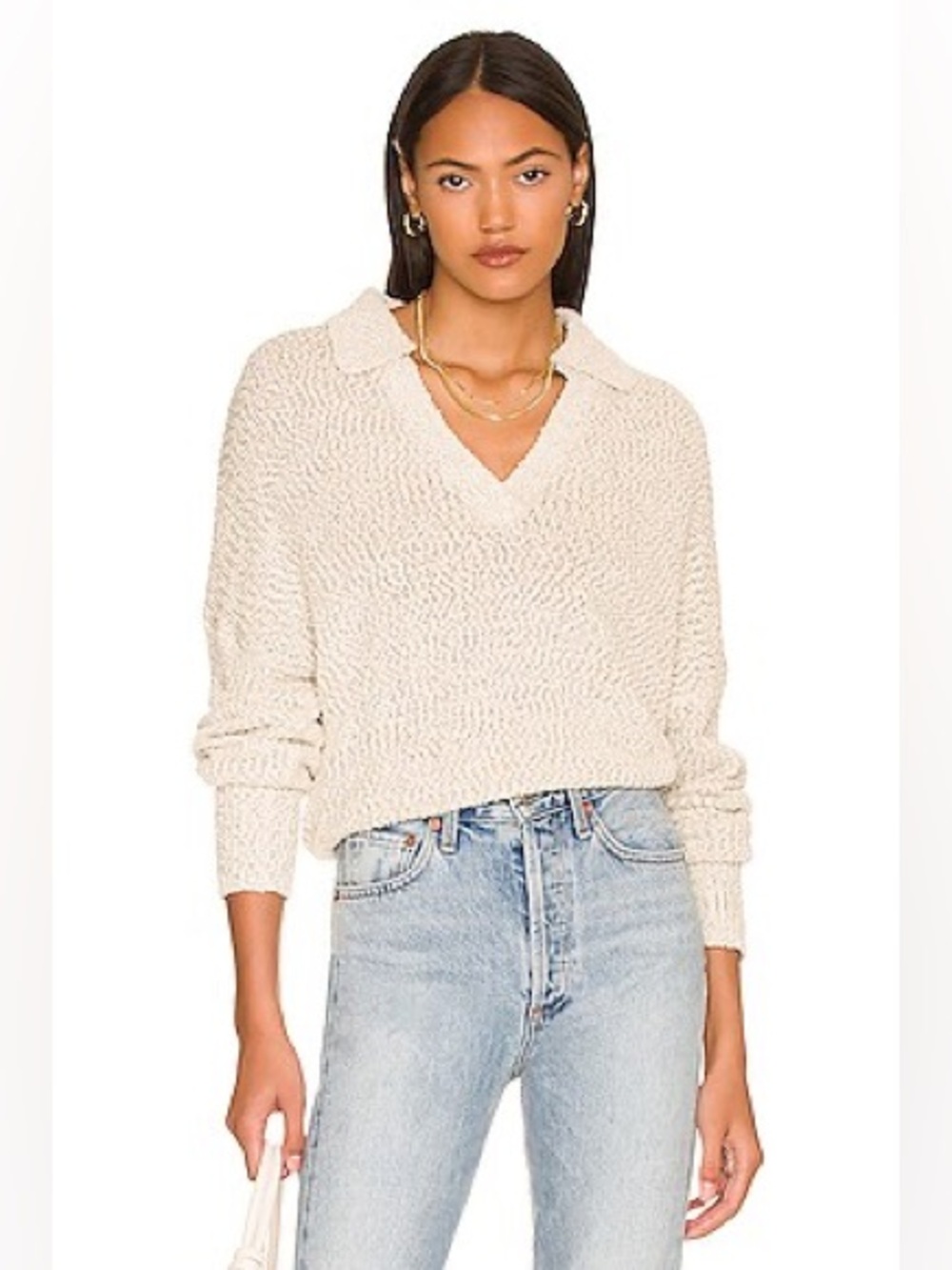 PISTOLA ZOE RELAXED POLO SWEATER